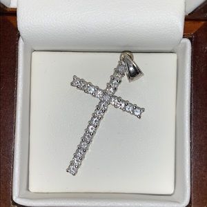 White Gold Cross Diamond Necklaces.